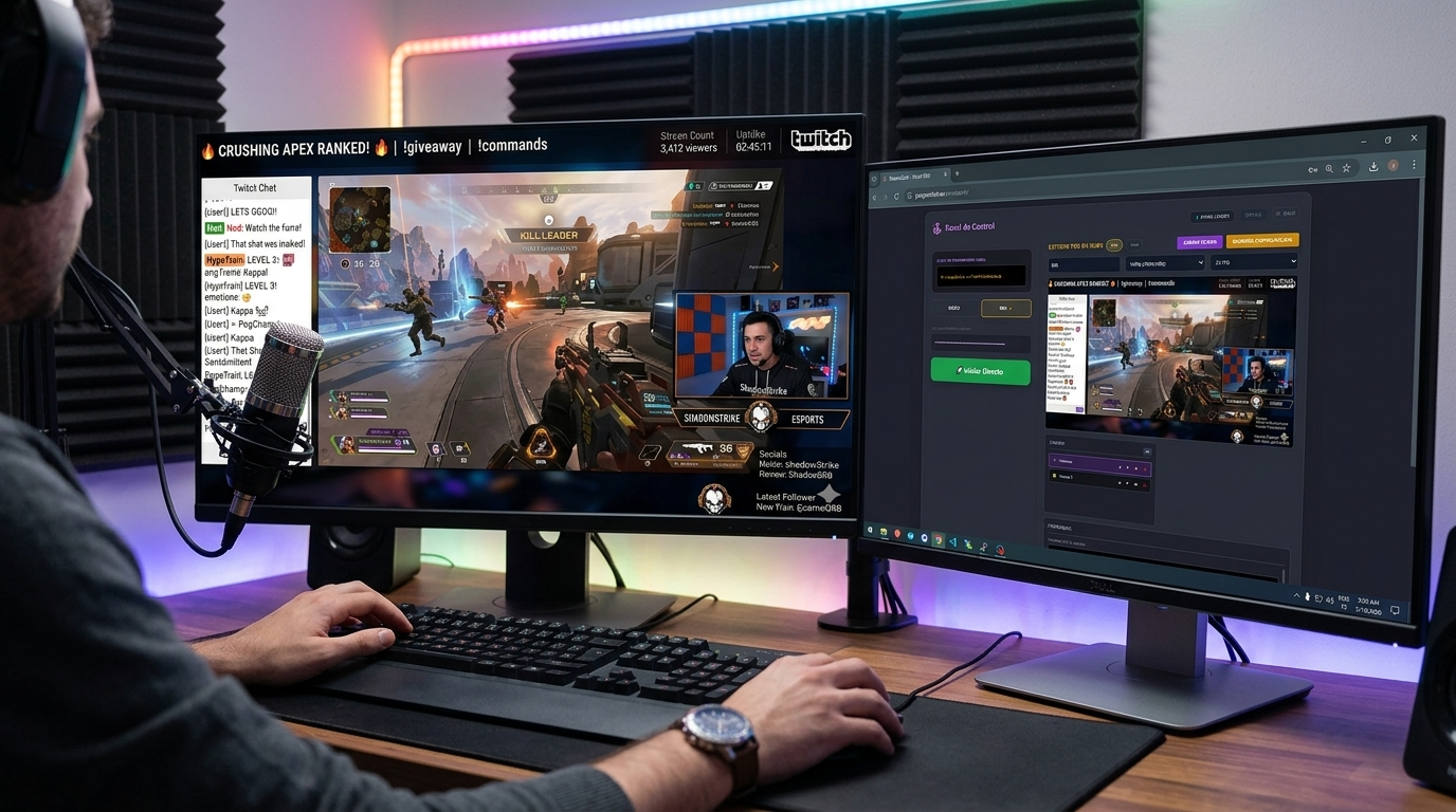 Estudio de emisión OBS en la nube para streamers IRL
